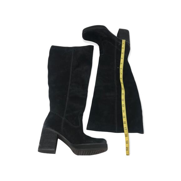 Zodiac Womens Padma Black Solid Leather Knee Length Pull On Boots Size US 8M - Picture 2 of 9